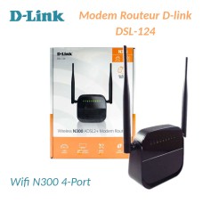 D-Link Wireless N 300 ADSL2+ 4-Port Router DSL-124